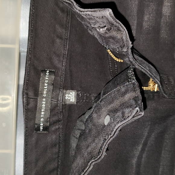 Black Denim Tassle Pencil Skirt - Picture 3 of 3